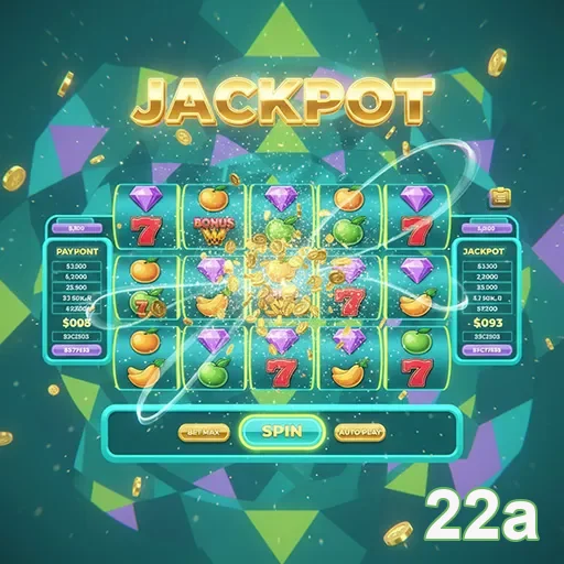 Imagem de uma sessão de slots na 22a com tema diversão intensa